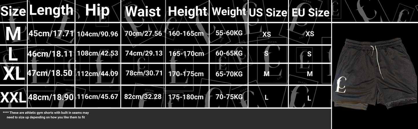 CleanLife Gym Compression Shorts